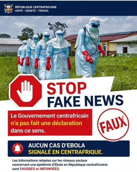 Rumeurs d'épidémie d'Ebola en Centrafrique : les autorités démentent fermement