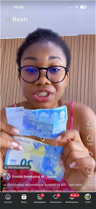 Femme Centrafricaine Dénonce Faux Billets Euros dans les Banques